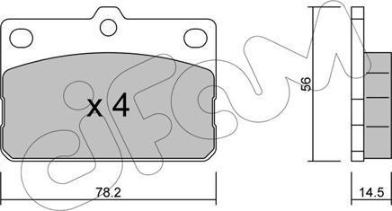 Cifam 822-440-0 - Kit de plaquettes de frein, frein à disque cwaw.fr