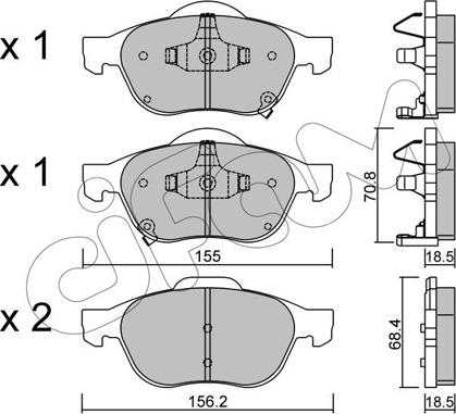 Cifam 822-448-0 - Kit de plaquettes de frein, frein à disque cwaw.fr