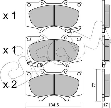 Cifam 822-454-0 - Kit de plaquettes de frein, frein à disque cwaw.fr