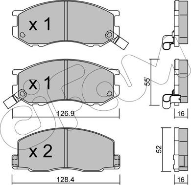 Cifam 822-455-0 - Kit de plaquettes de frein, frein à disque cwaw.fr