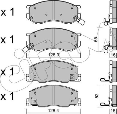 Cifam 822-456-0 - Kit de plaquettes de frein, frein à disque cwaw.fr