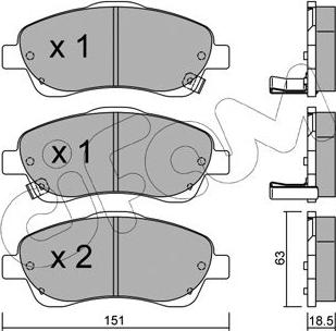 Cifam 822-450-0 - Kit de plaquettes de frein, frein à disque cwaw.fr