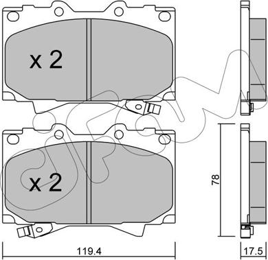 Cifam 822-452-0 - Kit de plaquettes de frein, frein à disque cwaw.fr