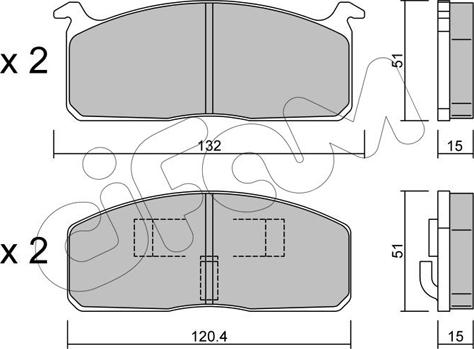 Cifam 822-457-0 - Kit de plaquettes de frein, frein à disque cwaw.fr