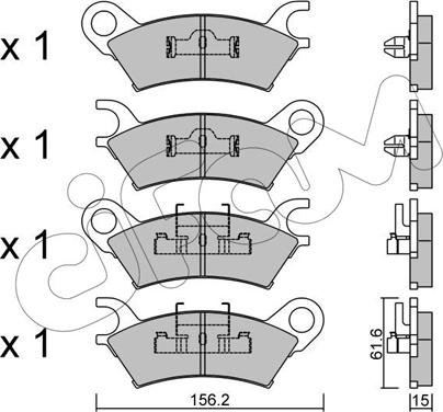 Cifam 822-469-0 - Kit de plaquettes de frein, frein à disque cwaw.fr