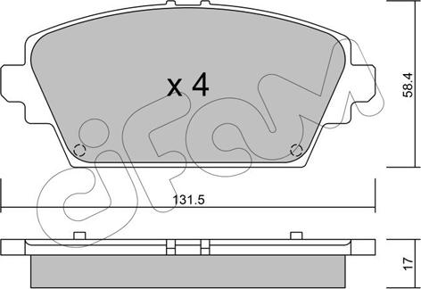 Cifam 822-464-0 - Kit de plaquettes de frein, frein à disque cwaw.fr