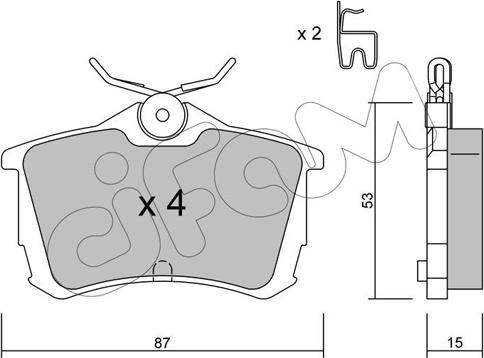 Cifam 822-465-0 - Kit de plaquettes de frein, frein à disque cwaw.fr