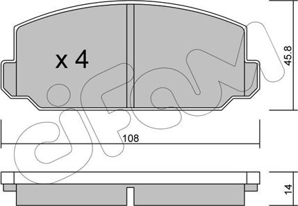 Cifam 822-461-0 - Kit de plaquettes de frein, frein à disque cwaw.fr