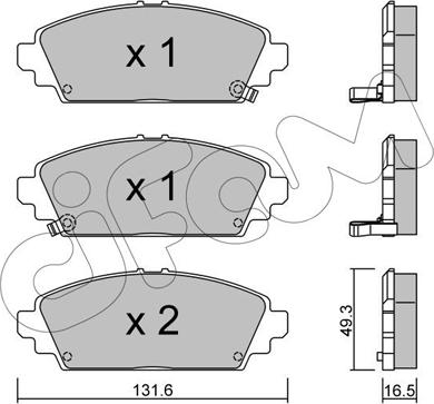 Cifam 822-463-0 - Kit de plaquettes de frein, frein à disque cwaw.fr