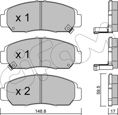 Cifam 822-462-0 - Kit de plaquettes de frein, frein à disque cwaw.fr