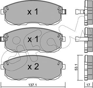 Cifam 822-404-0 - Kit de plaquettes de frein, frein à disque cwaw.fr