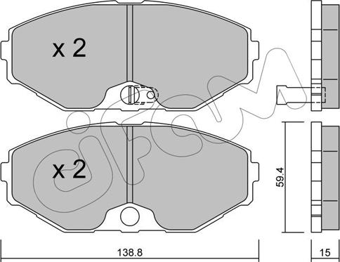 Cifam 822-405-0 - Kit de plaquettes de frein, frein à disque cwaw.fr