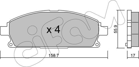 Cifam 822-406-0 - Kit de plaquettes de frein, frein à disque cwaw.fr