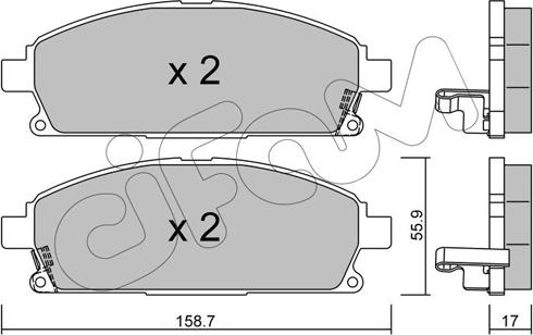 Cifam 822-406-1 - Kit de plaquettes de frein, frein à disque cwaw.fr