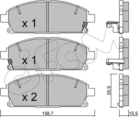 Cifam 822-406-2 - Kit de plaquettes de frein, frein à disque cwaw.fr