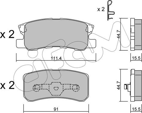 Cifam 822-400-0 - Kit de plaquettes de frein, frein à disque cwaw.fr