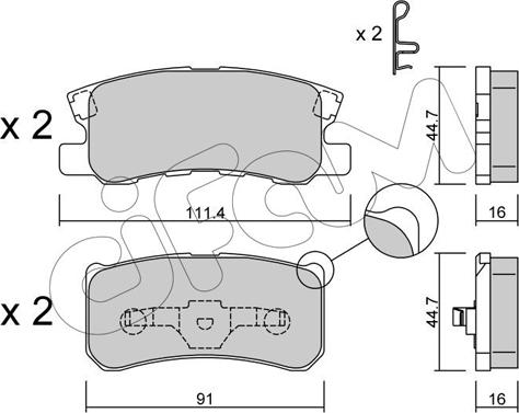 Cifam 822-400-1 - Kit de plaquettes de frein, frein à disque cwaw.fr