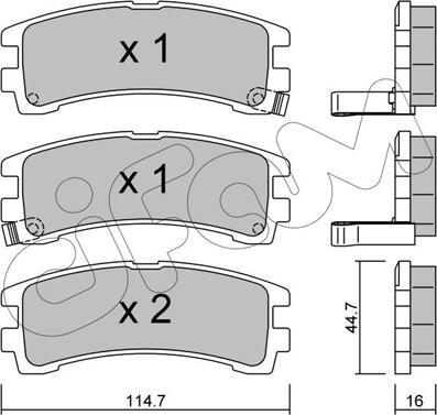 Cifam 822-408-0 - Kit de plaquettes de frein, frein à disque cwaw.fr