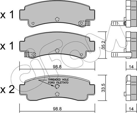 Cifam 822-402-0 - Kit de plaquettes de frein, frein à disque cwaw.fr