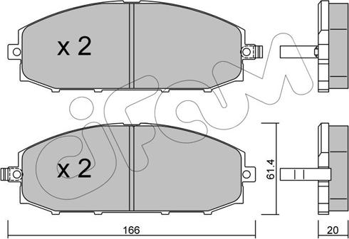 Cifam 822-407-0 - Kit de plaquettes de frein, frein à disque cwaw.fr