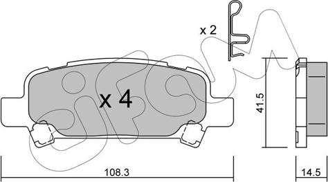 Cifam 822-414-0 - Kit de plaquettes de frein, frein à disque cwaw.fr