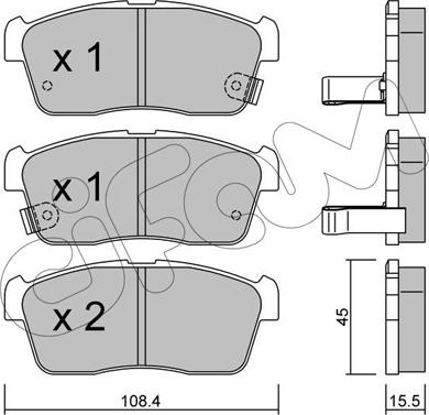 Cifam 822-415-0 - Kit de plaquettes de frein, frein à disque cwaw.fr