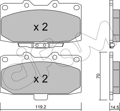 Cifam 822-413-0 - Kit de plaquettes de frein, frein à disque cwaw.fr