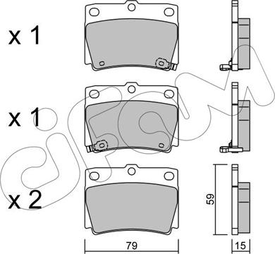 Cifam 822-484-0 - Kit de plaquettes de frein, frein à disque cwaw.fr