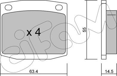 Cifam 822-486-0 - Kit de plaquettes de frein, frein à disque cwaw.fr