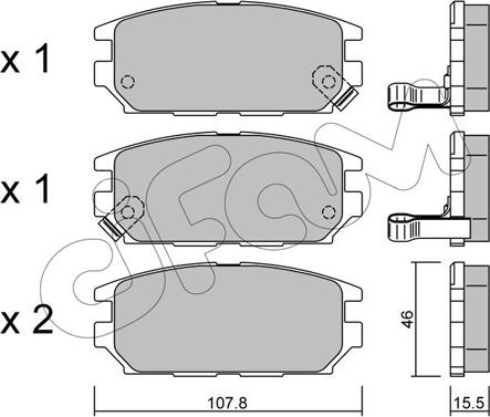 Cifam 822-483-0 - Kit de plaquettes de frein, frein à disque cwaw.fr