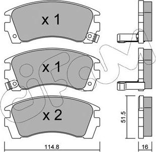 Cifam 822-487-0 - Kit de plaquettes de frein, frein à disque cwaw.fr