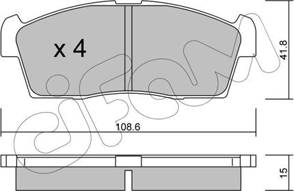 Cifam 822-439-0 - Kit de plaquettes de frein, frein à disque cwaw.fr