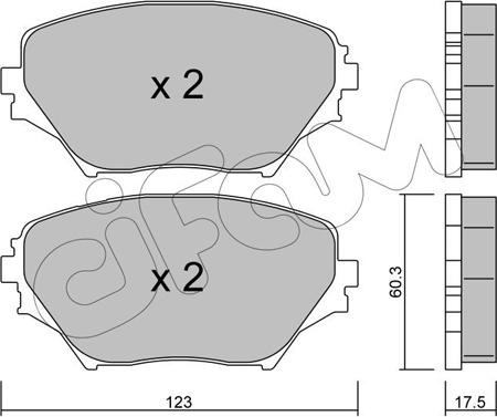 Cifam 822-430-0 - Kit de plaquettes de frein, frein à disque cwaw.fr