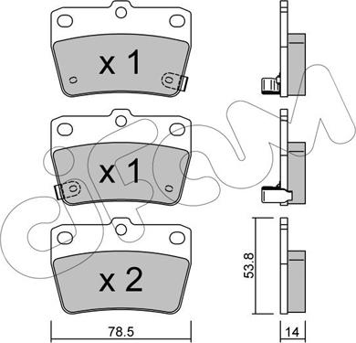 Cifam 822-431-0 - Kit de plaquettes de frein, frein à disque cwaw.fr