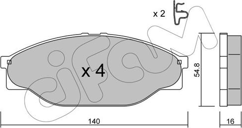 Cifam 822-433-0 - Kit de plaquettes de frein, frein à disque cwaw.fr