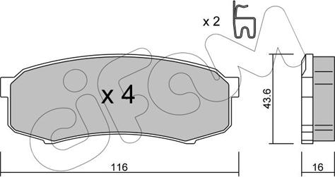 Cifam 822-432-0 - Kit de plaquettes de frein, frein à disque cwaw.fr