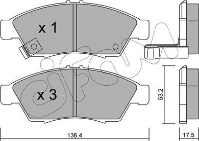 Cifam 822-437-0 - Kit de plaquettes de frein, frein à disque cwaw.fr