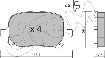 Cifam 822-429-0 - Kit de plaquettes de frein, frein à disque cwaw.fr