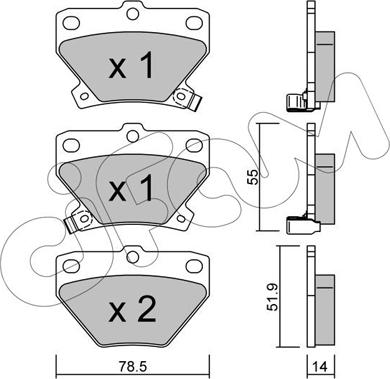 Cifam 822-424-0 - Kit de plaquettes de frein, frein à disque cwaw.fr