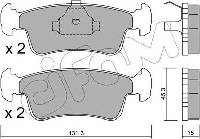 Cifam 822-420-0 - Kit de plaquettes de frein, frein à disque cwaw.fr