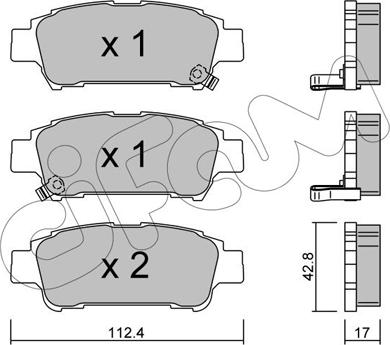 Cifam 822-428-0 - Kit de plaquettes de frein, frein à disque cwaw.fr