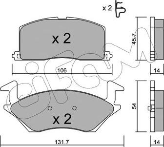 Cifam 822-422-0 - Kit de plaquettes de frein, frein à disque cwaw.fr