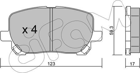 Cifam 822-427-0 - Kit de plaquettes de frein, frein à disque cwaw.fr