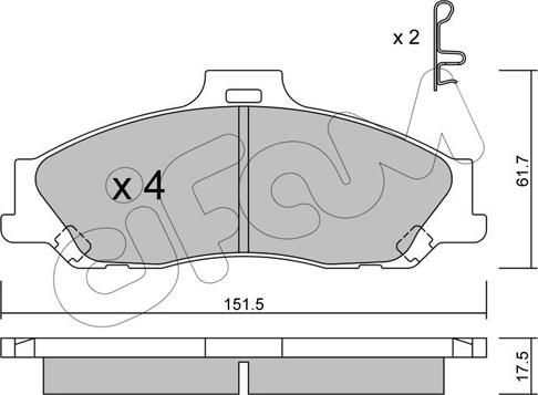 Cifam 822-479-0 - Kit de plaquettes de frein, frein à disque cwaw.fr