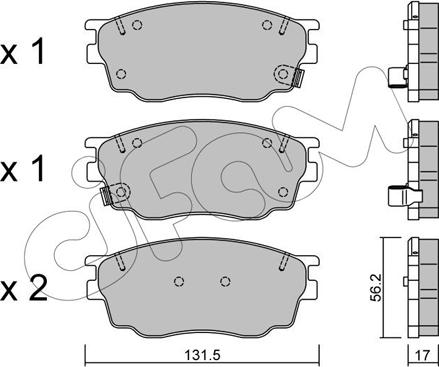 Cifam 822-475-0 - Kit de plaquettes de frein, frein à disque cwaw.fr