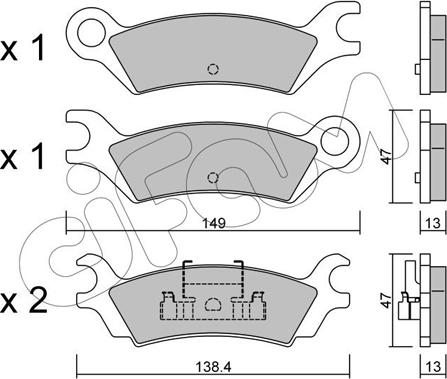 Cifam 822-470-0 - Kit de plaquettes de frein, frein à disque cwaw.fr