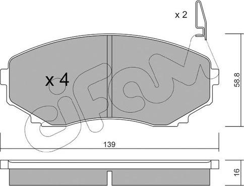 Cifam 822-477-0 - Kit de plaquettes de frein, frein à disque cwaw.fr