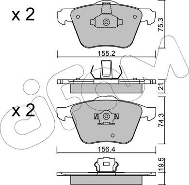 Cifam 822-599-0 - Kit de plaquettes de frein, frein à disque cwaw.fr