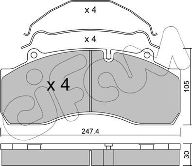 Cifam 822-594-0 - Kit de plaquettes de frein, frein à disque cwaw.fr