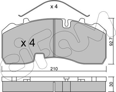 Cifam 822-595-0 - Kit de plaquettes de frein, frein à disque cwaw.fr